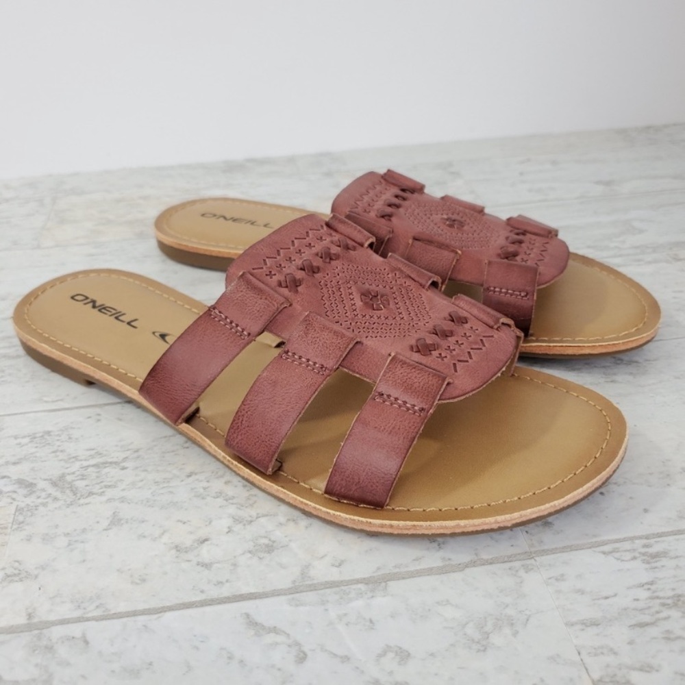 O'Neill Slide Sandal Brown Slip On Open Toe Slide